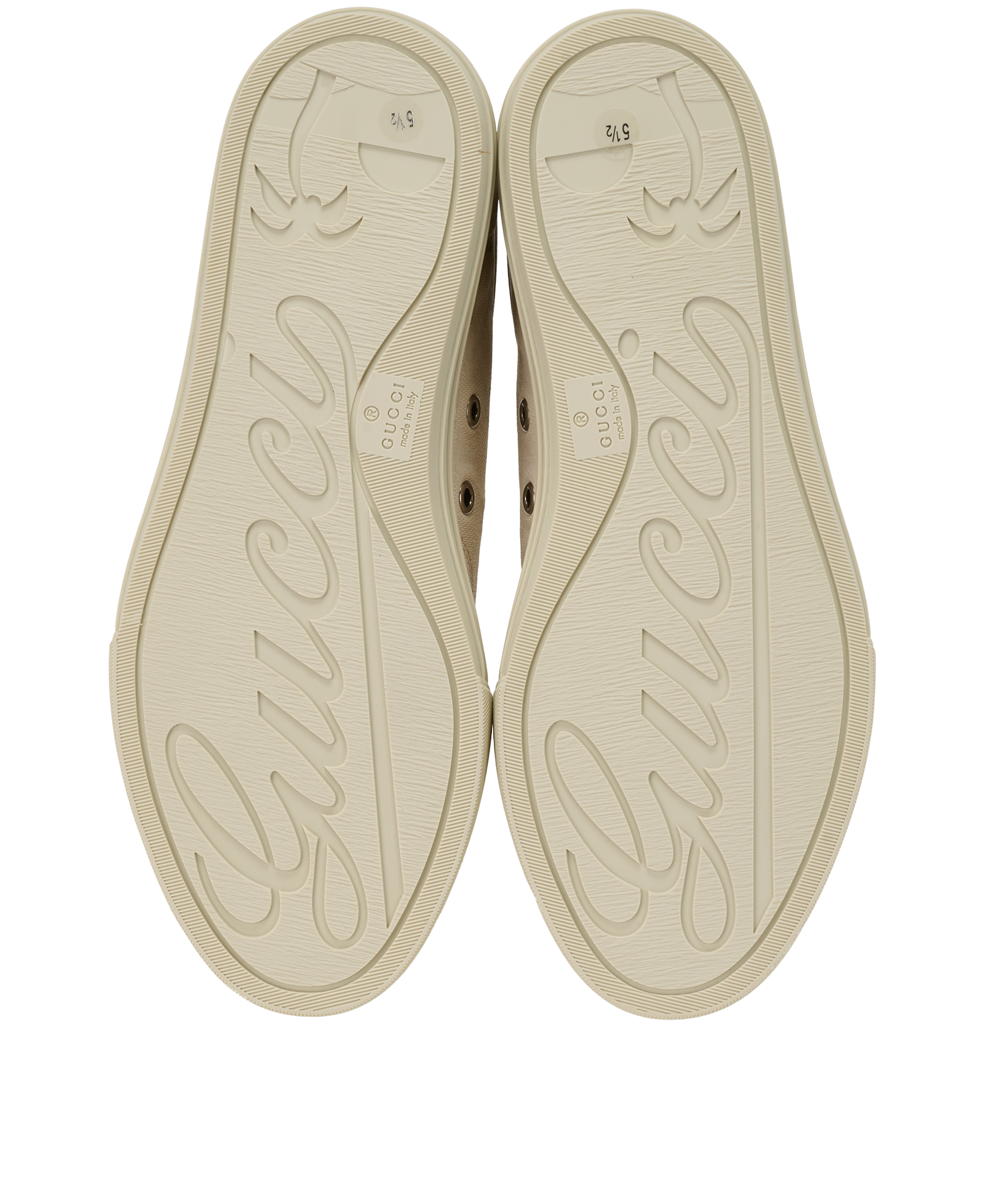 Gucci Low Top Miro Sneakers, &pound;295, Shoes, Cream, Canvas, Top view