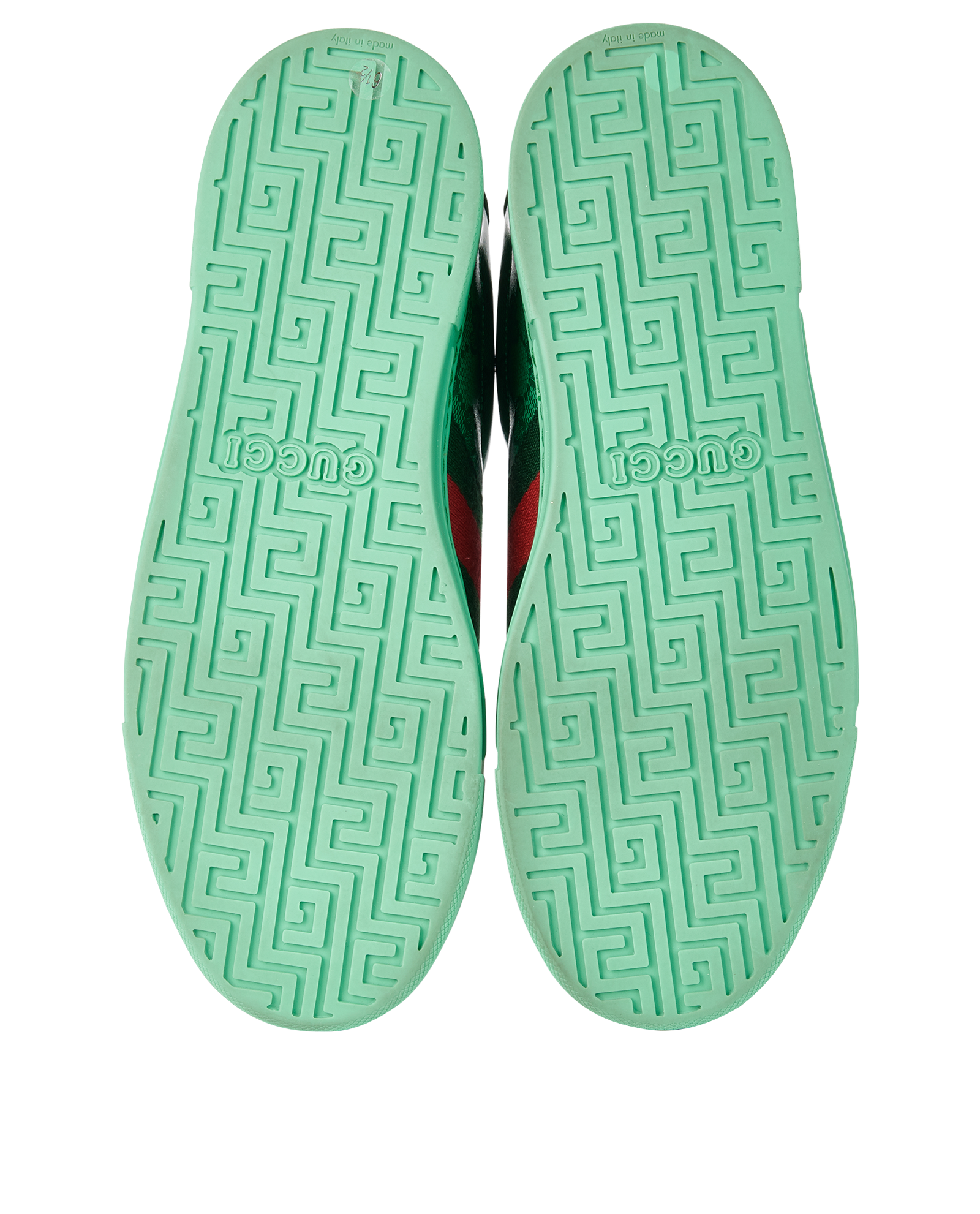 Gucci GG Ace Trainers, &pound;220, Shoes, Green, Canvas, Top view