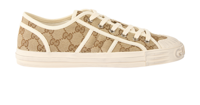 Gucci GG Julio Trainers, &pound;350, Shoes, Beige, Canvas, Front view