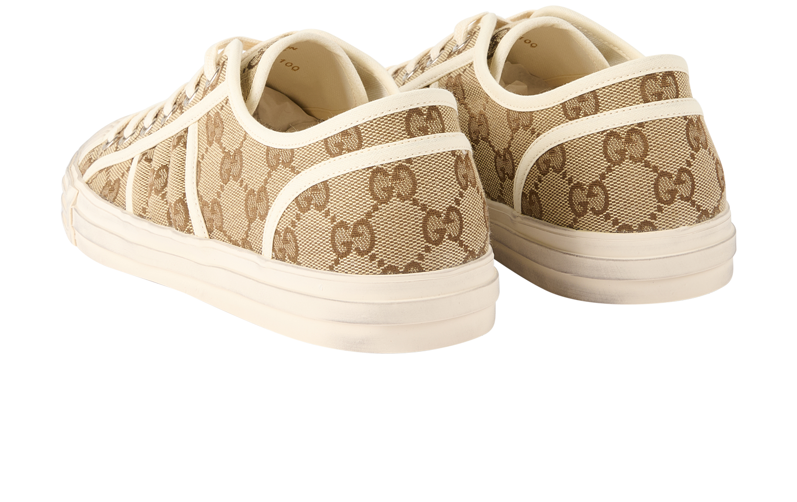 Gucci GG Julio Trainers, &pound;350, Shoes, Beige, Canvas, Back view