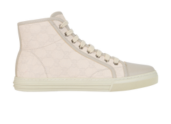 Gucci GG High Top Trainers, Mens, Canvas, Cream, UK5.5, 2*