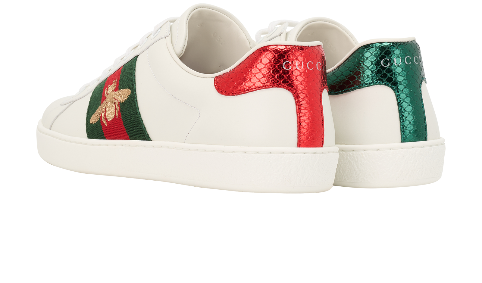 Gucci Ace Trainers, &pound;375, Shoes, White, Leather, Back view