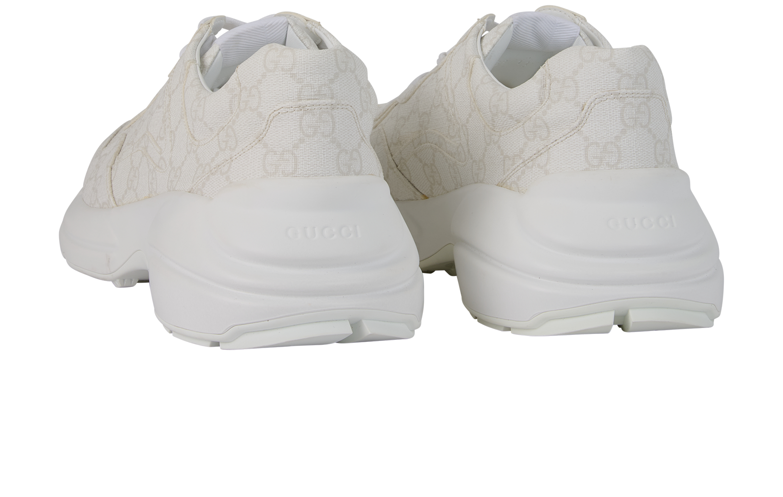 Gucci Rhyton Sneakers, &pound;375, Shoes, White, Canvas, Back view