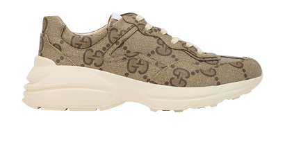 Gucci GG Rhyton Trainers, &pound;320, Shoes, Beige, Leather, Front view