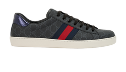 Gucci Ace Trainers, Mens, Canvas, Black, UK 12.5, DB/B, 3*