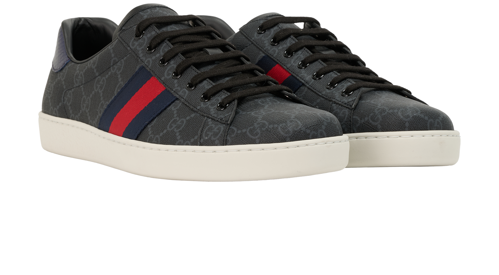 Gucci Ace Trainers, &pound;295, Shoes, Black, Canvas, Side view