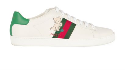 Gucci Kitten/Pig Ace Sneakers, front view