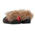 Gucci New Ace Low Fur Bee Trainers, &pound;320, Shoes, Black, Leather, Back view