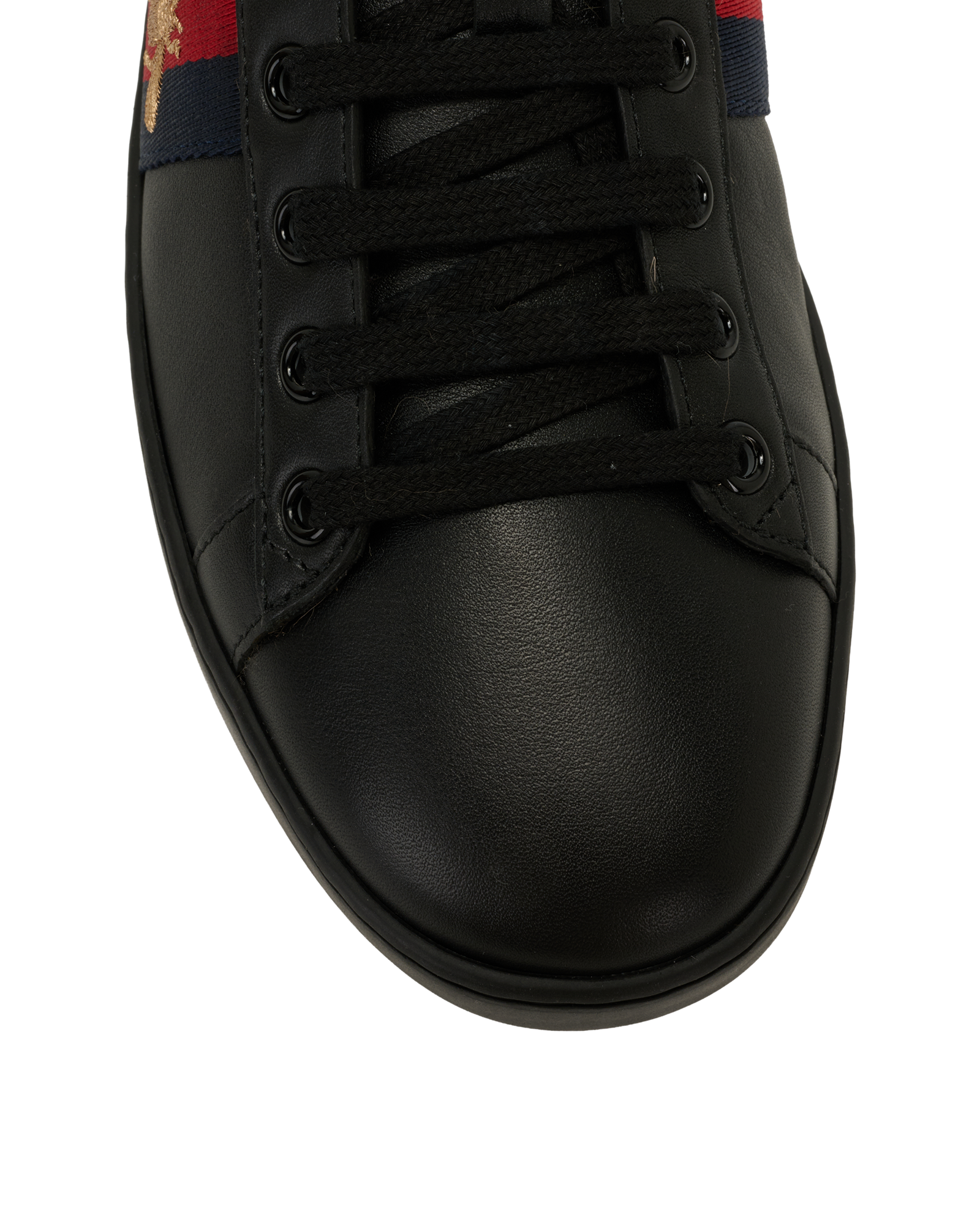 Gucci New Ace Low Fur Bee Trainers, &pound;320, Shoes, Black, Leather, Other view