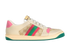 Gucci Screener Trainers, £350, Shoes, Beige/Pink, Canvas/Leather, Front view