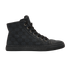 Gucci GG High Top Trainers, &pound;150, Shoes, Black, Coated Canvas, Front view