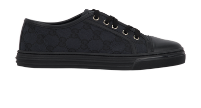 Gucci GG Miro Soft, &pound;275, Shoes, Black, Canvas/Leather, Front view