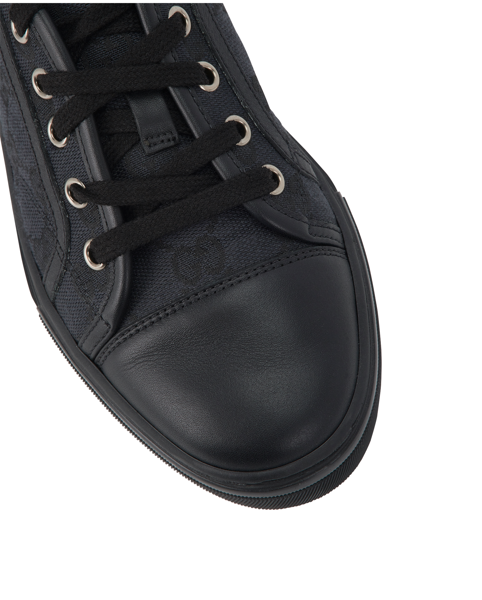 Gucci GG Miro Soft, &pound;275, Shoes, Black, Canvas/Leather, Other view