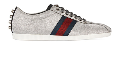 Gucci Glitter Web Sneakers, front view