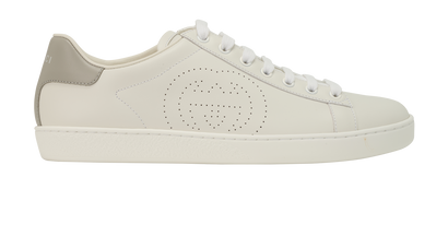 Gucci Ace Trainers, &pound;250, Shoes, Grey/White, Leather, Front view