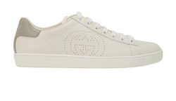 Gucci Ace Trainers, Mens, Leather, White/Grey, UK6, B, 3*