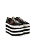 Gucci Black Leather Peggy Platform Sneakers, side view