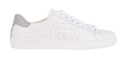 Gucci Ace Interlocking G Trainers, Leather, White, UK3.5, B/DB, 3*