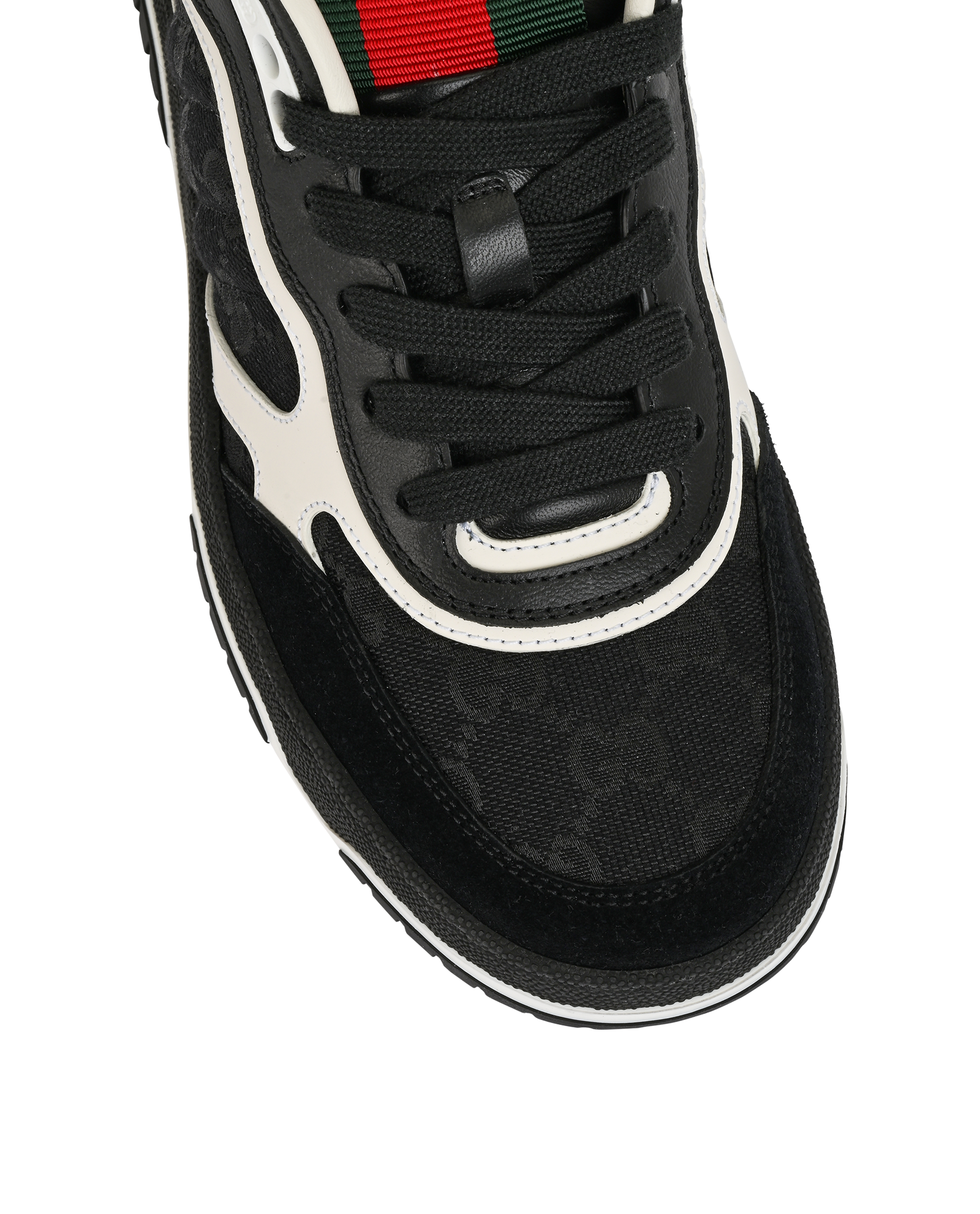Gucci Re-Web Trainers, &pound;320, Shoes, Black/White, Canvas, Other view
