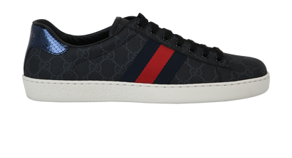 Gucci GG Ace Trainers, &pound;310, Shoes, Black/Red/White, Canvas, Front view