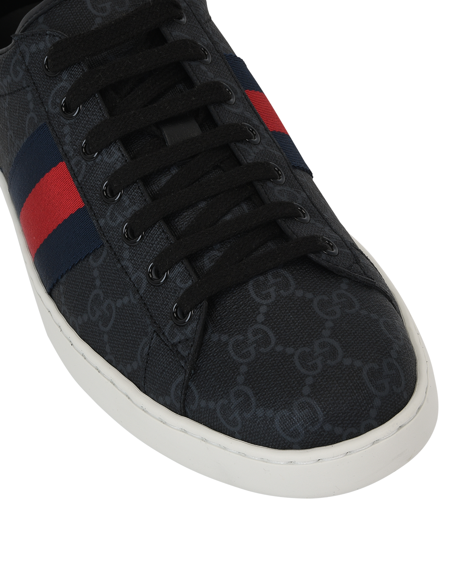 Gucci GG Ace Trainers, &pound;310, Shoes, Black/Red/White, Canvas, Other view
