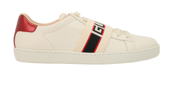 Gucci Ace Trainers, Leather, White/Red, UK5, B/DB, 3*