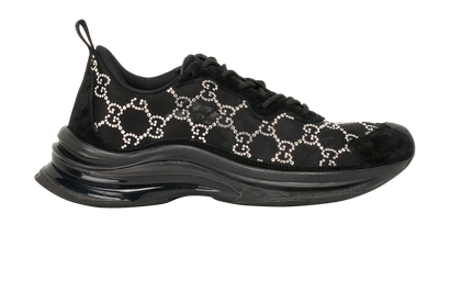 Gucci GG Trainers, &pound;450, Shoes, Black, Fabric, Front view