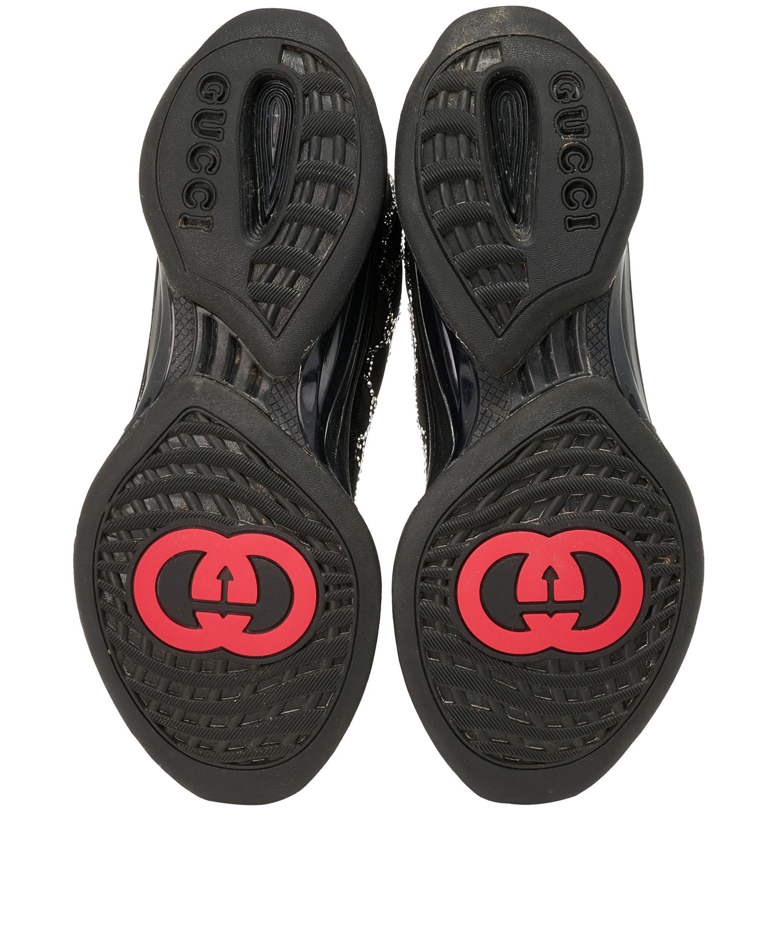 Gucci GG Trainers, &pound;450, Shoes, Black, Fabric, Top view