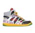 Gucci Demetra High Top Basket Trainers, &pound;350, Shoes, Black/Green/Grey/Purple/Red/White/Yellow, Fabric/Leather, Front view
