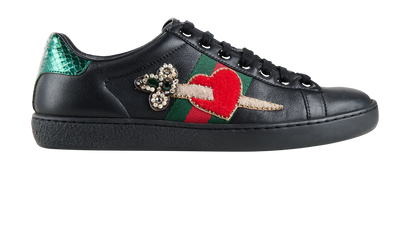 Gucci Heart Dagger Ace Trainers, front view