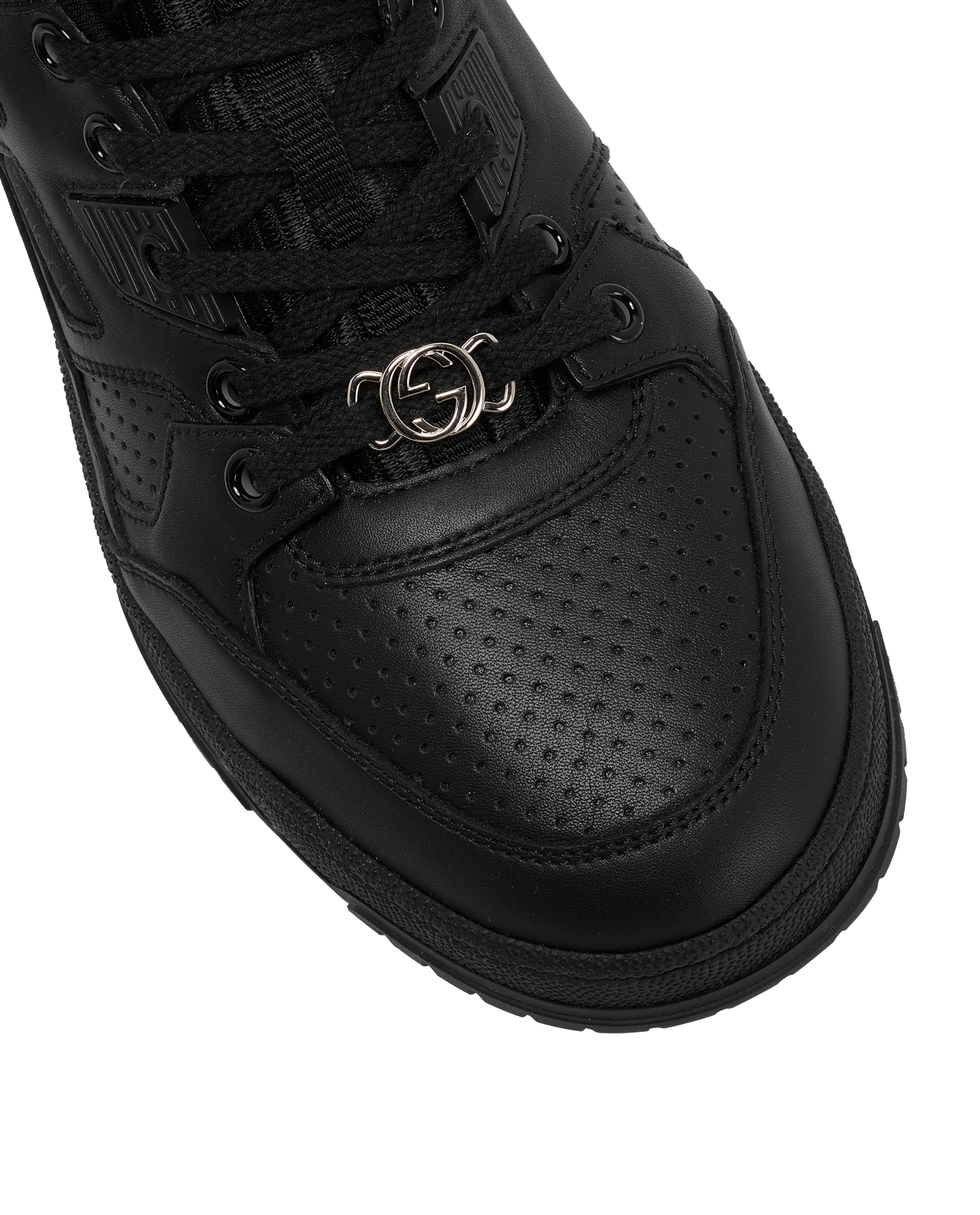 Gucci Miro Soft Trainers, &pound;350, Shoes, Black, Fabric/Leather, Other view