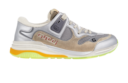 Gucci Ultrapace Trainers, Suede/Leather, Beige/Silver, UK8,B/DB, 2*