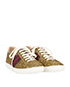 Gucci Ace Metallic Trimmed Glittered Leather Sneakers, side view