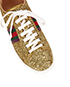 Gucci Ace Metallic Trimmed Glittered Leather Sneakers, other view