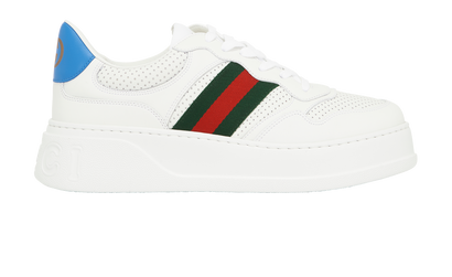 Gucci Chunky B Trainers, &pound;280, Shoes, White, Leather, Front view