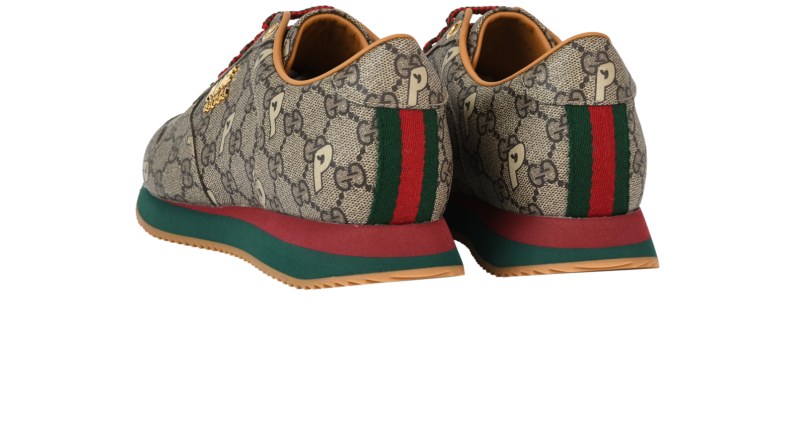 Gucci Palace Supreme Trainers, &pound;320, Shoes, Brown, Canvas, Back view