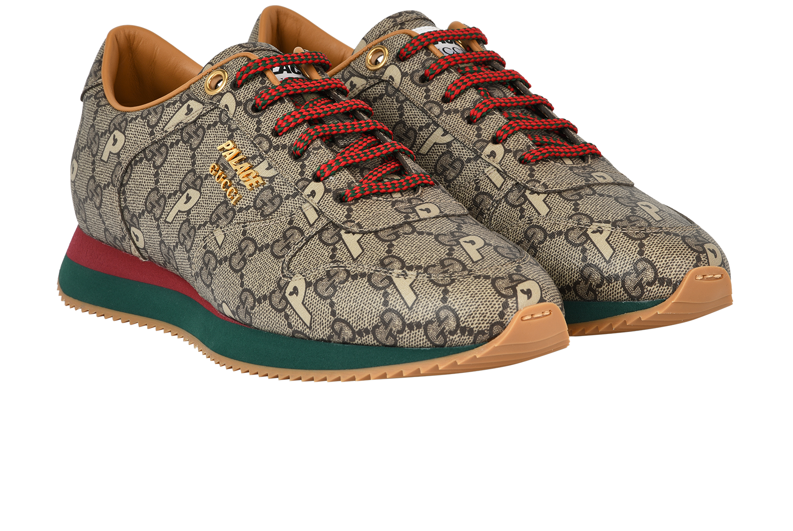 Gucci Palace Supreme Trainers, &pound;320, Shoes, Brown, Canvas, Side view