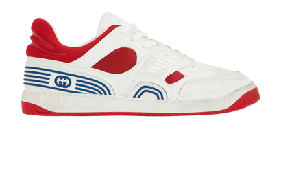 Gucci Basket Low-Top Trainers, &pound;275, Shoes, White, Leather, Front view