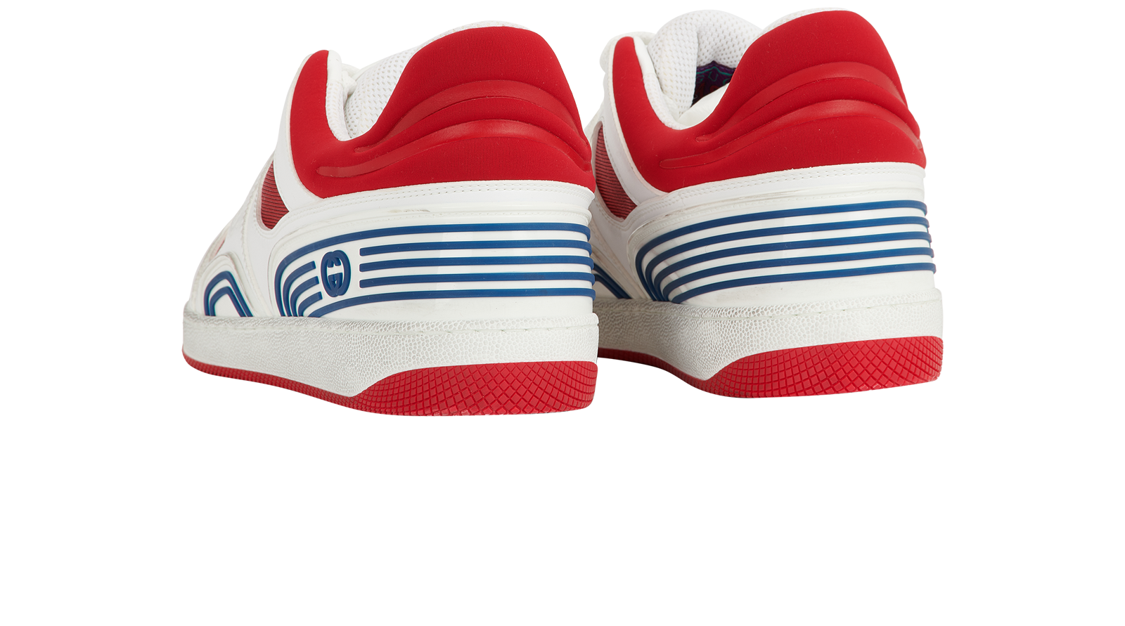 Gucci Basket Low-Top Trainers, &pound;275, Shoes, White, Leather, Back view