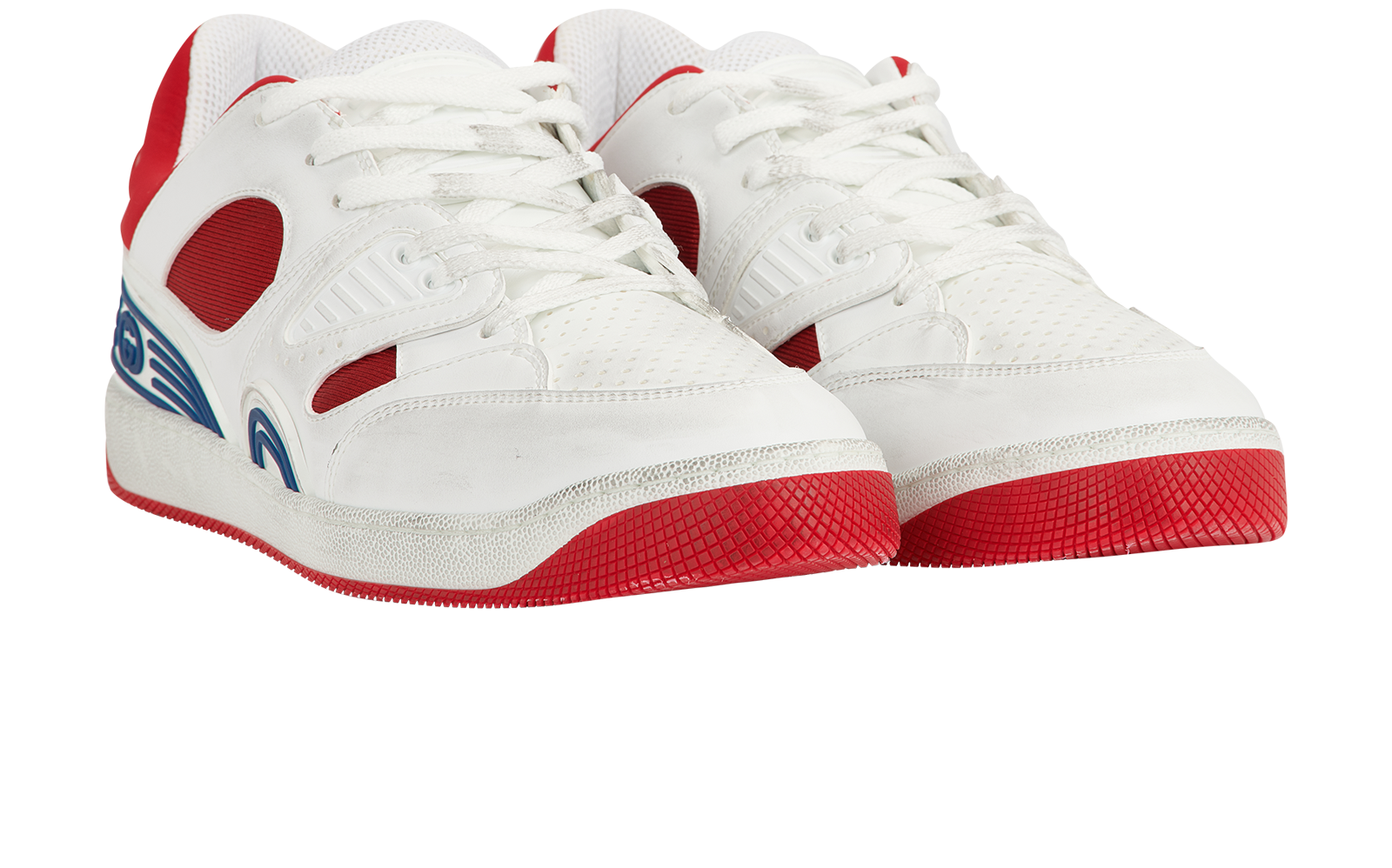 Gucci Basket Low-Top Trainers, &pound;275, Shoes, White, Leather, Side view