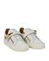 Giuseppe Zanotti Shark Tooth Leather White Sneakers, side view