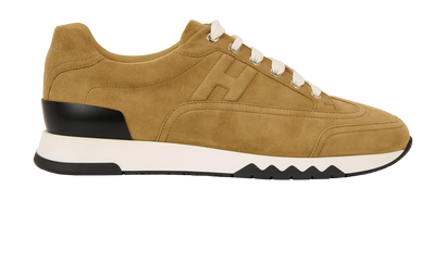 Hermes Trail Sneakers, &pound;595, Shoes, Brown, Suede, Front view