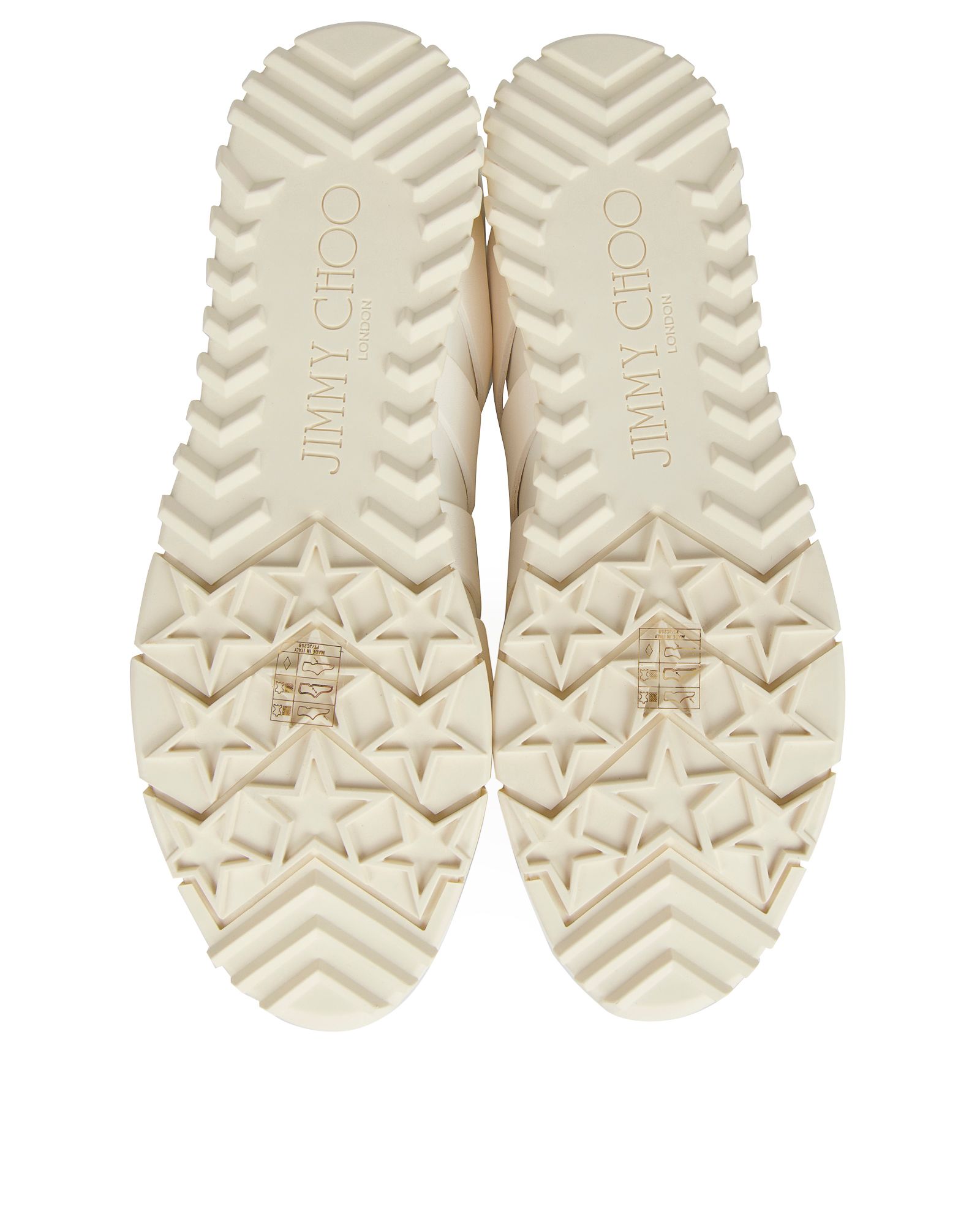 Jimmy Choo Trainers, &pound;180, Shoes, White, Fabric/Leather, Top view