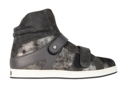 Jimmy Choo Yazz High Top Trainers, Suede, Grey, UK3, B, 3*