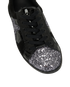 Jimmy Choo Star Glittered Trainers, &pound;110, Shoes, Black, Leather, Other view