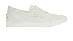 Jimmy Choo Slip On Trainers, Leather, White, UK 9.5, 2*