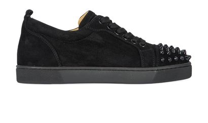 Christian Louboutin Trainer, &pound;200, Shoes, Black, Suede, Front view