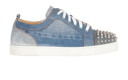 Christian Louboutin Louis Junior Spikes Denim, front view