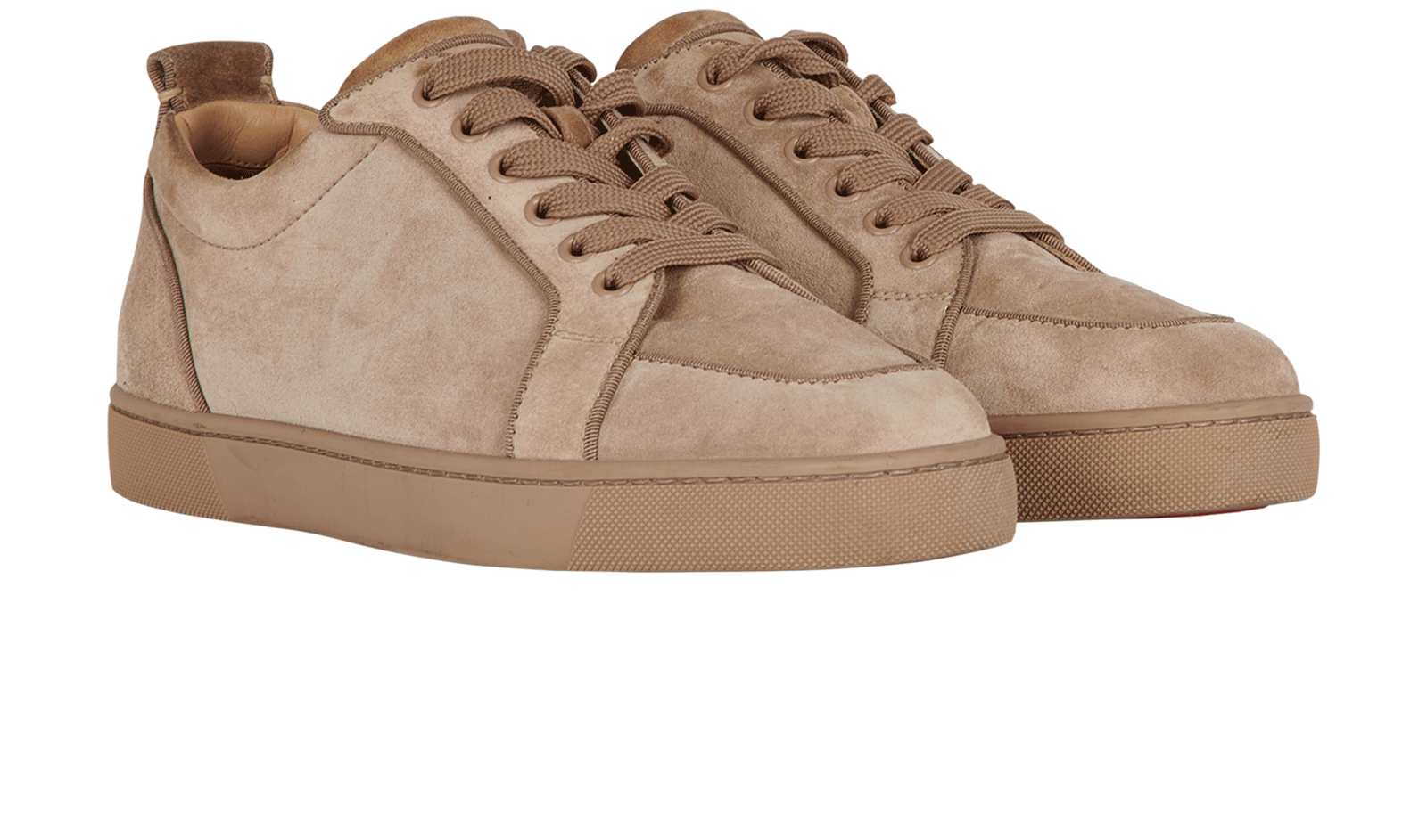 Christian Louboutin Rantulow Orlato Trainers, &pound;350, Shoes, Beige, Suede, Side view