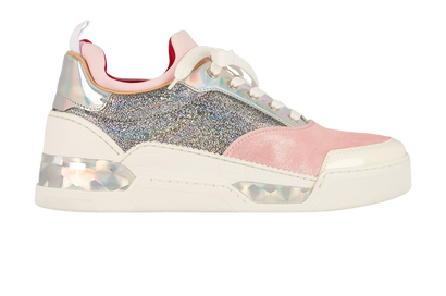 Christian Louboutin Aurelien Pink Lame Trainers, front view